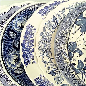 vintage mismatched plates
