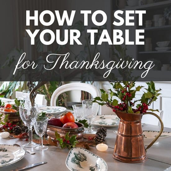 Thanksgiving table settings vignette
