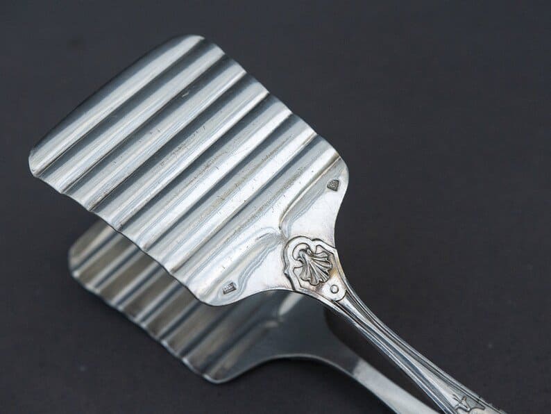 vintage french asparagus tongs
