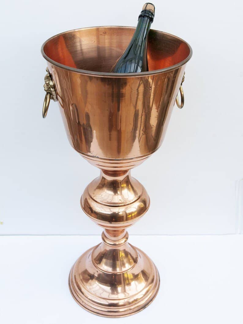 vintage copper champagne bucket